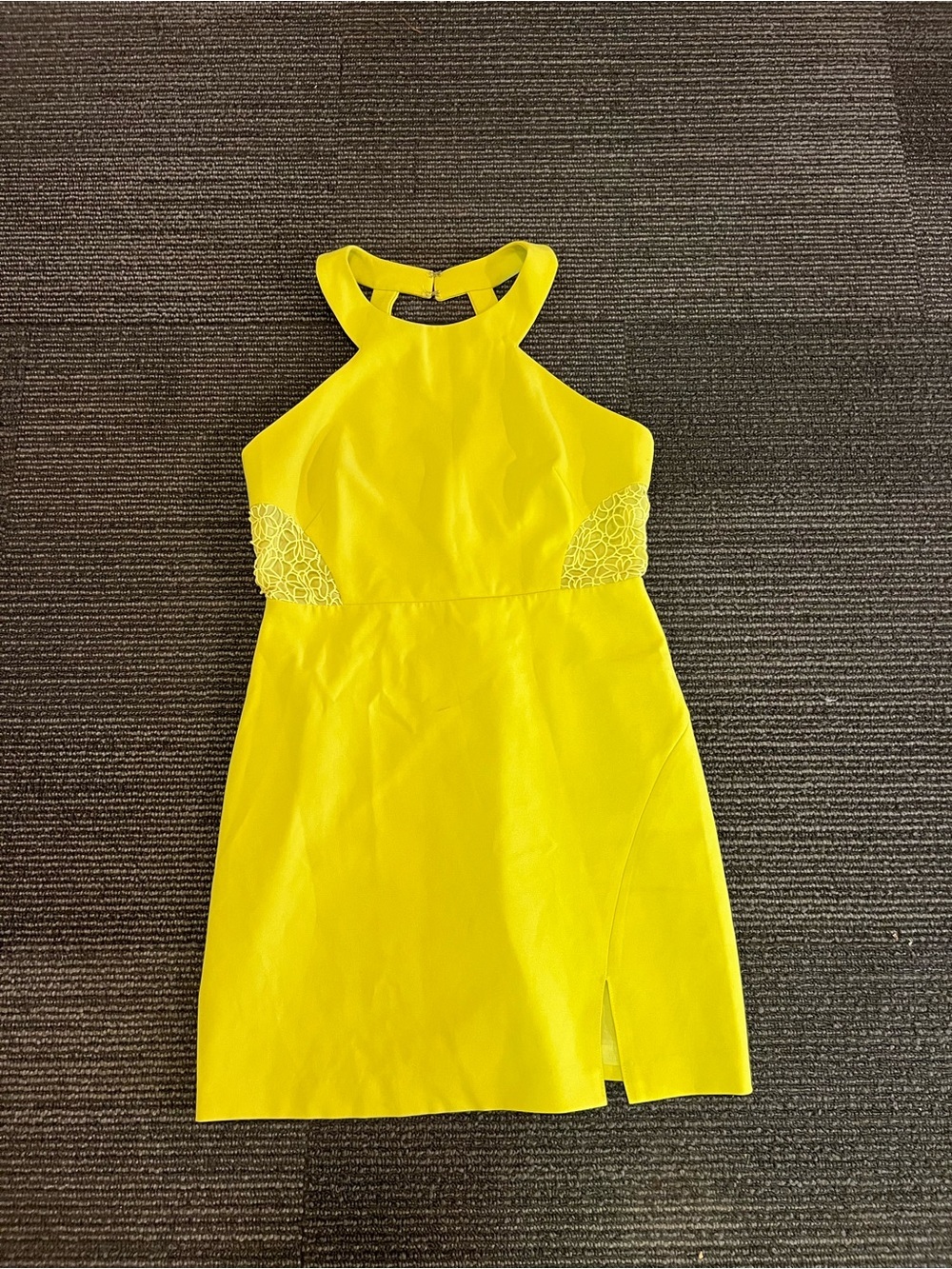 AFRM Neon Yellow Sleeveless Bodycon Mini Dress - Picture 2 of 5
